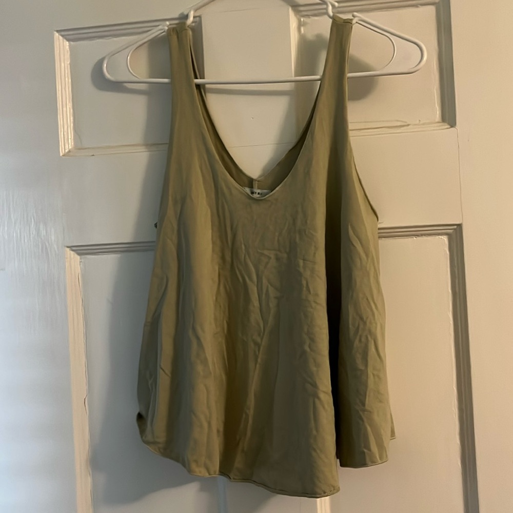 Kimchi Blue (Urban Outfitters) sage green flowy and stretchy tank top